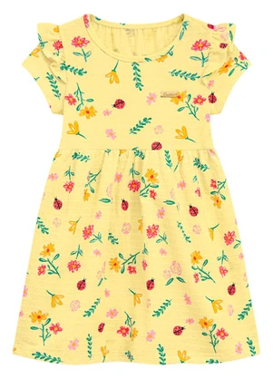 Duduka - Vestido Infantil  Amarelo - DUDUKA