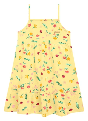 Duduka - Vestido Infantil  Amarelo - DUDUKA