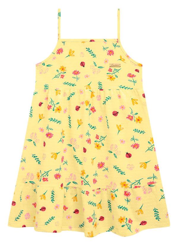 Duduka - Vestido Infantil  Amarelo