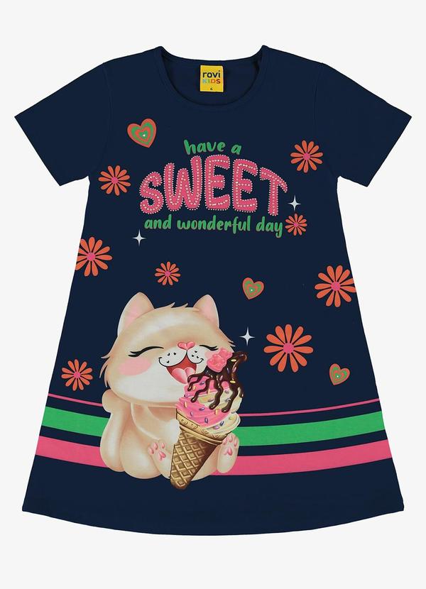 Rovi Kids - Vestido Infantil Azul