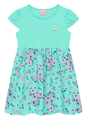 Duduka - Vestido Infantil Azul - DUDUKA