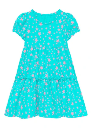 Duduka - Vestido Infantil Azul - DUDUKA