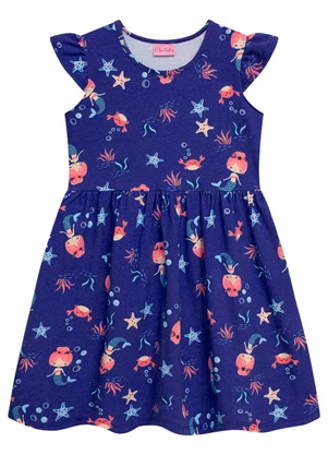 Duduka - Vestido Infantil Azul - DUDUKA