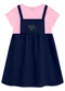 Duduka - Vestido Infantil Rosa - variação: Azul
