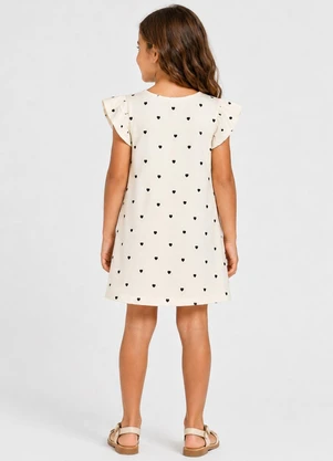 Select - Vestido Infantil Básico em Viscotorcion Bege - SELECT