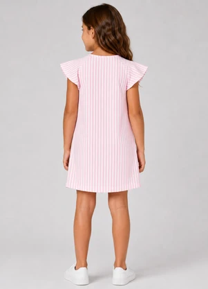 Select - Vestido Infantil Básico em Viscotorcion Rosa - SELECT