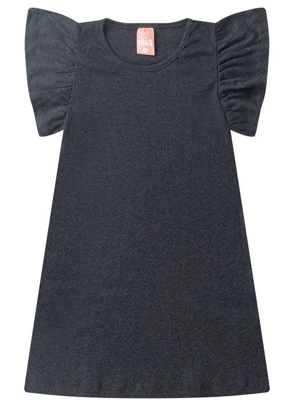 Rosa Azul - Vestido Infantil Básico Iaia Mescla Escuro