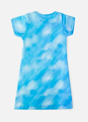 Laluna - Vestido Infantil Beautiful Abacaxi Azul - LALUNA