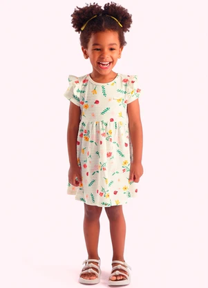 Duduka - Vestido Infantil  Bege - DUDUKA