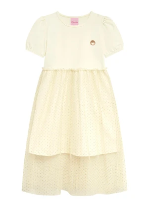 Duduka - Vestido Infantil Bege - DUDUKA