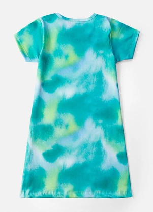 Laluna - Vestido Infantil Bolsa e Unicórnio Verde - LALUNA