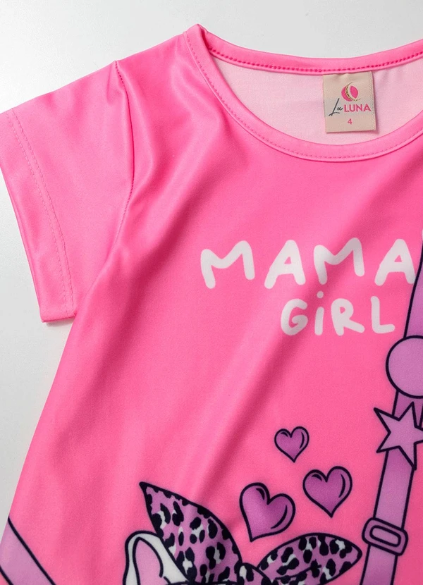 Laluna - Vestido Infantil Bolsa Gato Rosa 3