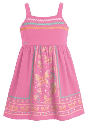 Brandili - Vestido Infantil Borboleta com Aplique Puff - BRANDILI