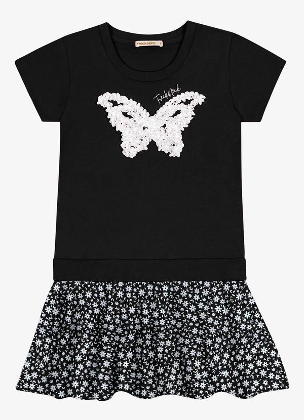 Trick Nick - Vestido Infantil Borboleta Preto