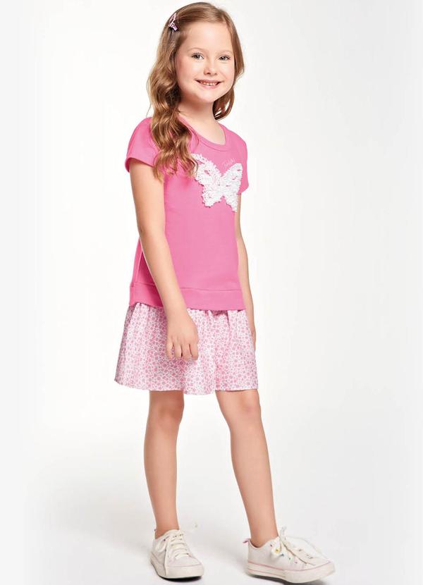 Trick Nick - Vestido Infantil Borboleta Rosa