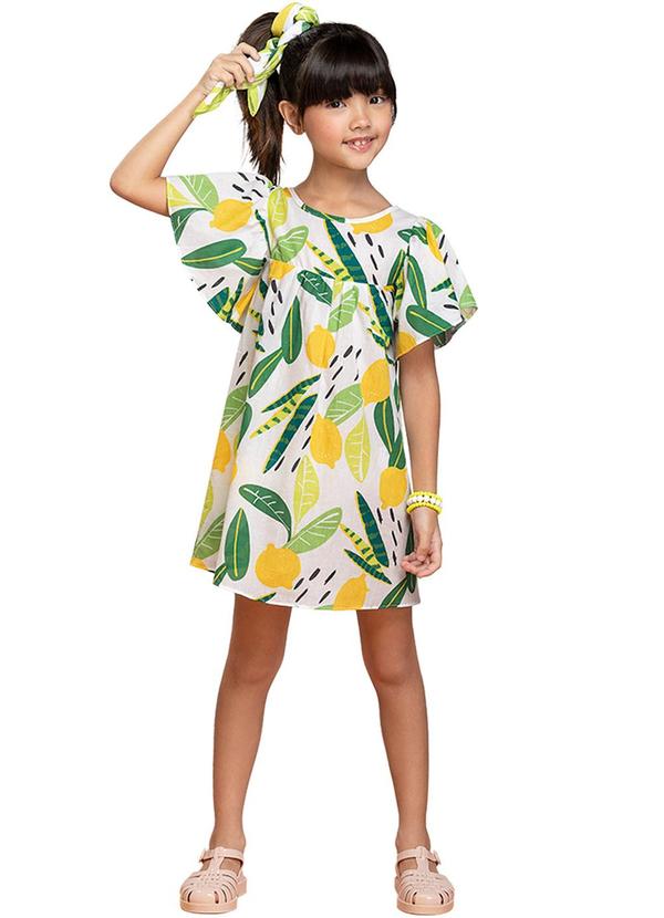 Nanai - Vestido Infantil Cambraia Branco