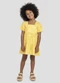 Kely Kety - Vestido Infantil Canelado com Elastano Amarelo - variação: Amarelo
