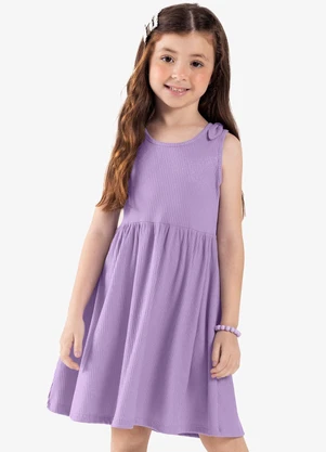 Rovi Kids - Vestido Infantil Canelado Lurex Roxo - ROVI KIDS