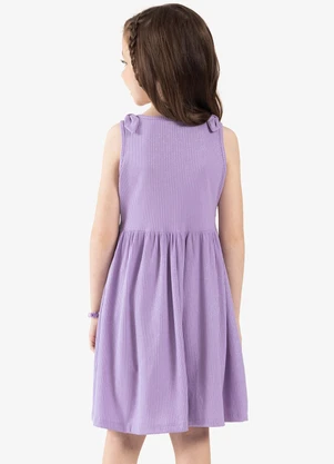 Rovi Kids - Vestido Infantil Canelado Lurex Roxo - ROVI KIDS