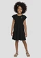 Kely Kety - Vestido Infantil Canelado Bege - variação: Preto