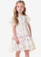 Trick Nick - Vestido Infantil Chiffon Florido Bege - variação: Bege