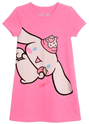 Brandili - Vestido Infantil Cinnamoroll Glitter Rosa - BRANDILI