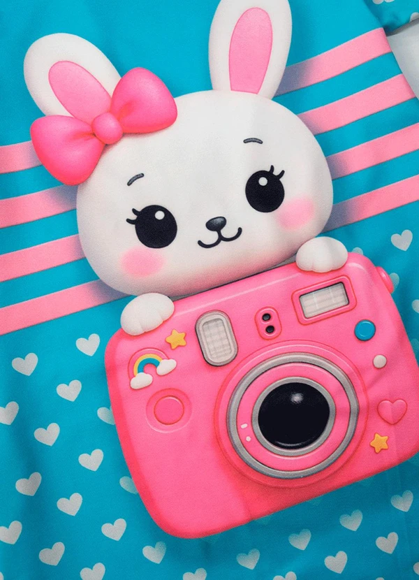 Laluna - Vestido Infantil Coelha de Câmera Verde 4