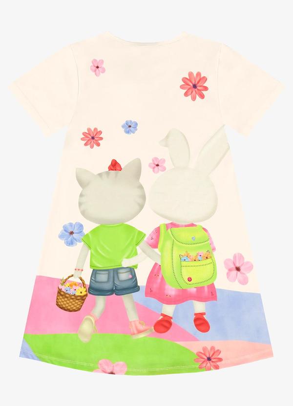 Rovi Kids - Vestido Infantil Coelhinhos Bege 6