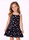 Select - Vestido Infantil com Alças e Babado Preto - variação: Preto
