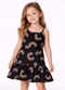 Select - Vestido Infantil com Alças e Babado Preto - variação: Preto