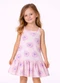 Select - Vestido Infantil com Alças e Babado Azul - variação: Rosa