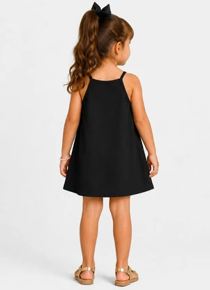 Select - Vestido Infantil com Alças Preto - SELECT