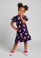 Select - Vestido Infantil com Babado Franzido Bege - variação: Azul