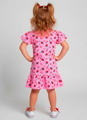 Select - Vestido Infantil com Babado Franzido Vermelho - SELECT