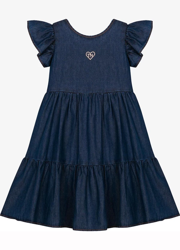 Trick Nick - Vestido Infantil com Babados Azul