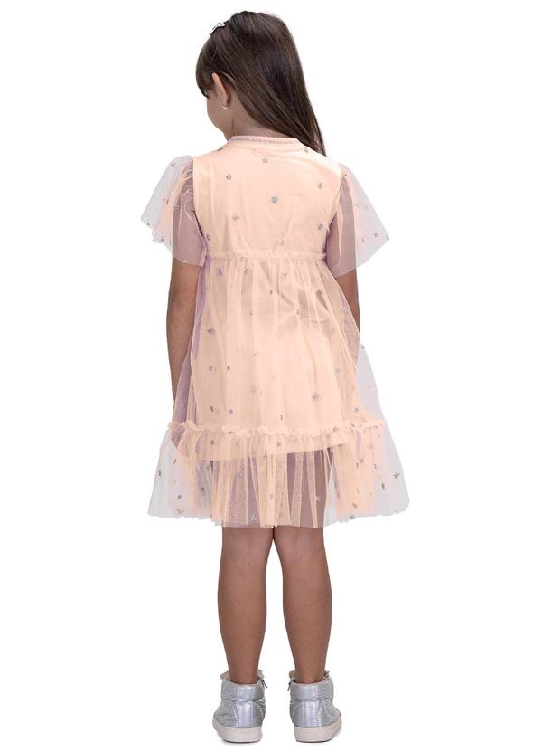 Trick Nick - Vestido Infantil com Babados de Tule Rosa 3