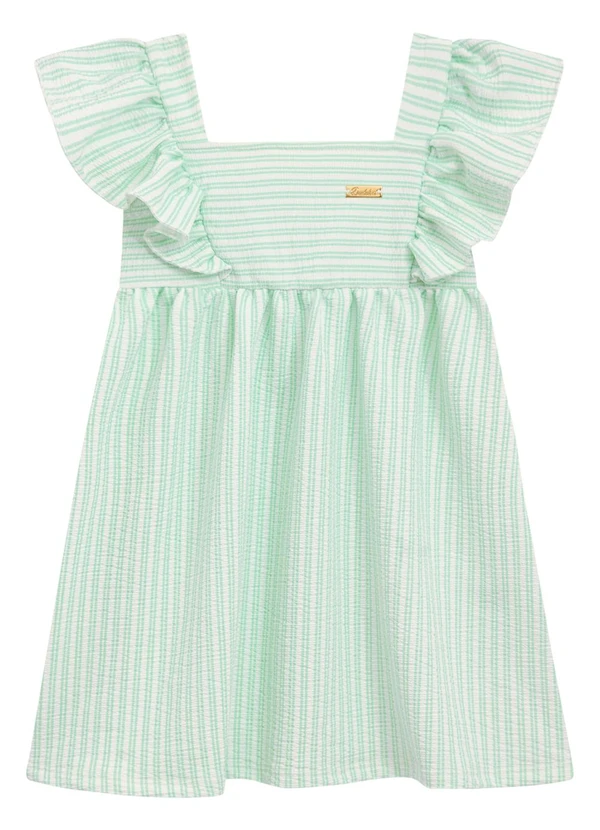 Duduka - Vestido Infantil com Babados Verde 1