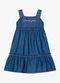 Trick Nick - Vestido Infantil com Bordado Azul - variação: Azul