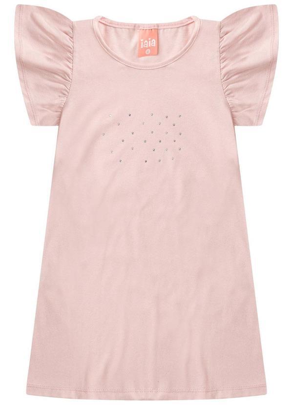 Rosa Azul - Vestido Infantil com Brilho Iaia Rosa Claro