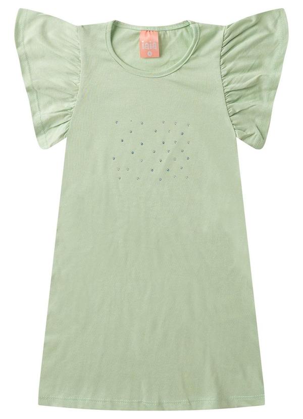 Rosa Azul - Vestido Infantil com Brilho Iaia Verde Oliva