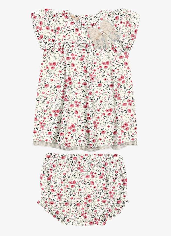 Trick Nick - Vestido Infantil com Calcinha Bege 1