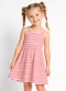 Select - Vestido Infantil com Cintura Franzida Azul - variação: Vermelho