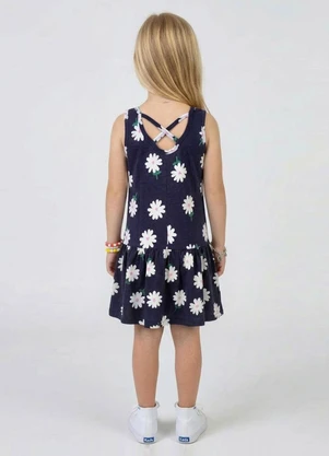 Select - Vestido Infantil com Decote nas Costas Azul - SELECT