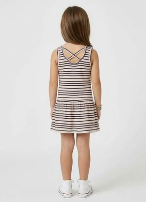 Select - Vestido Infantil com Decote nas Costas Azul - SELECT