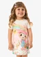 Rovi Kids - Vestido Infantil com Estampa de Gatinho Rosa - variação: Bege