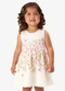 Rovi Kids - Vestido Infantil com Estampa Floral Verde - variação: Bege