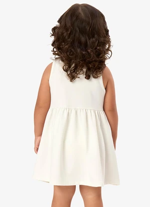 Rovi Kids - Vestido Infantil com Estampa Floral Bege - ROVI KIDS