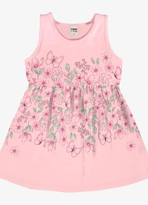 Rovi Kids - Vestido Infantil com Estampa Floral Rosa - ROVI KIDS