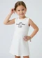 Select - Vestido Infantil com Estampa Localizada Preto - variação: Bege