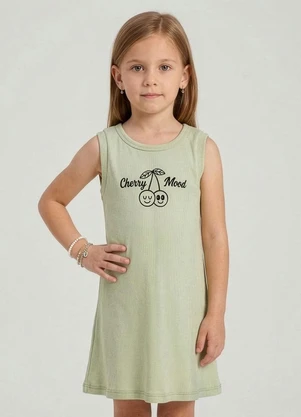 Select - Vestido Infantil com Estampa Localizada Verde - SELECT